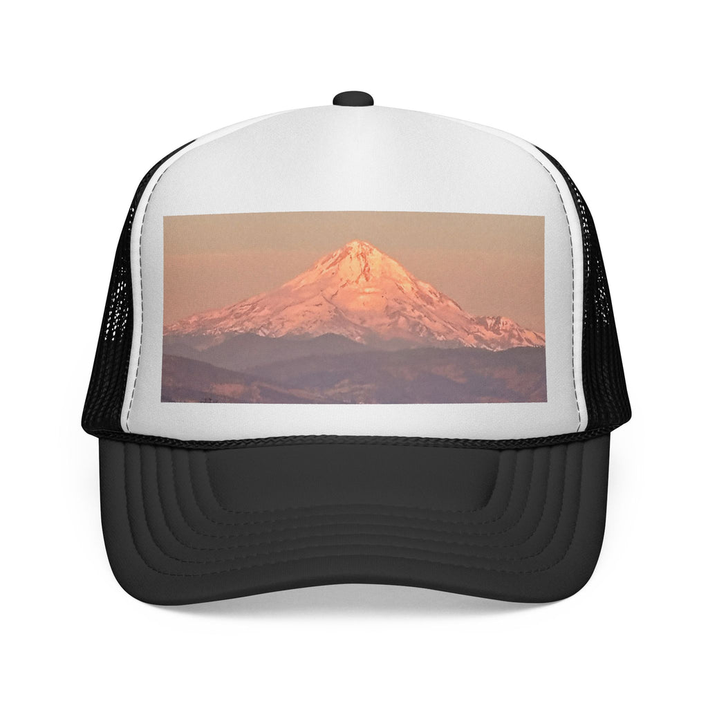 Mountain Sunset Trucker Cap – Vintage Mt. Peak Landscape Hat