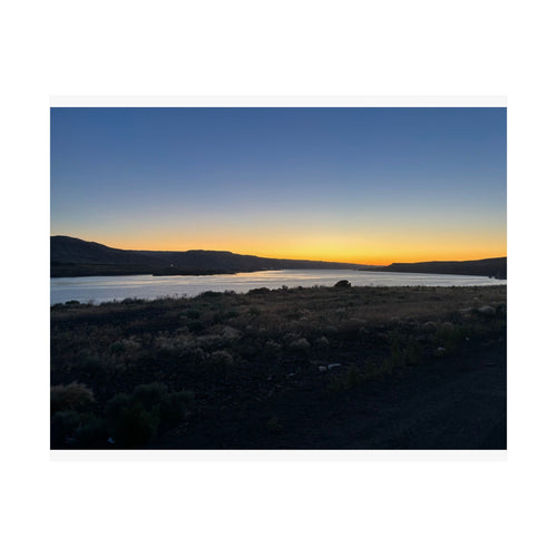 Foggy Valley Sunrise Poster